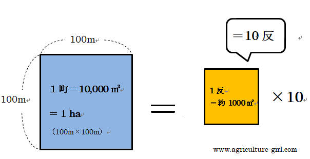 農業で使われる面積の単位とは 実際の農家はどのくらいの規模